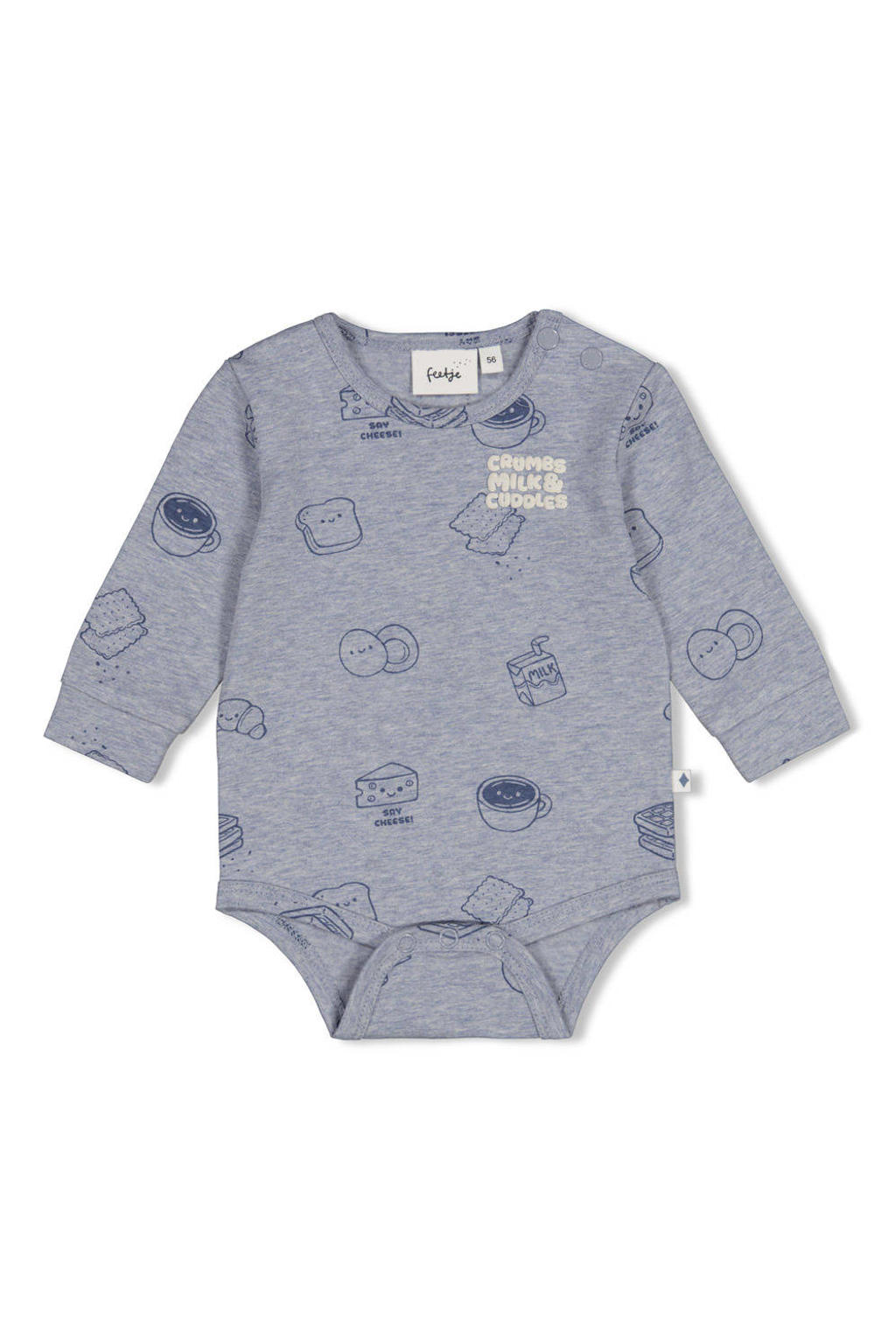 Feetje romper met print - blauw