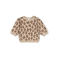 Feetje gebreide sweater met panterprint - zand
