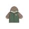 Feetje winterjas Wiggle and Waddle - groen/greige