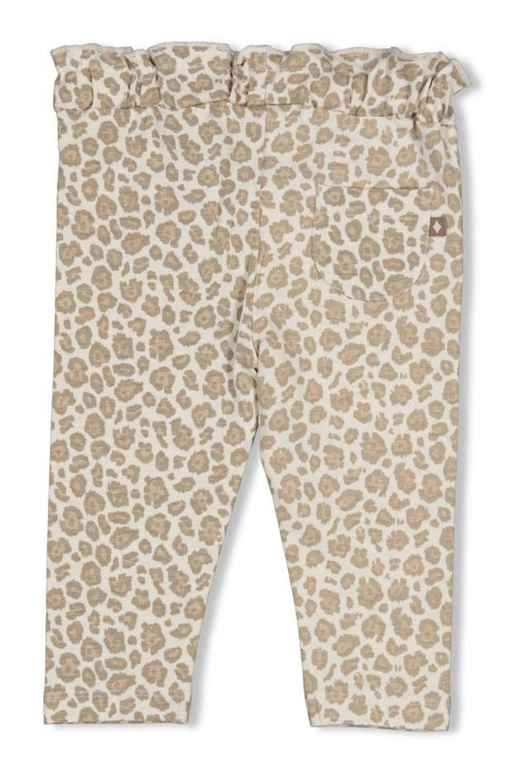 Lichtbruine meisjes Feetje legging Dress to Impress offwhite van katoen-polyester met slim fit, regular waist en elastische tailleband