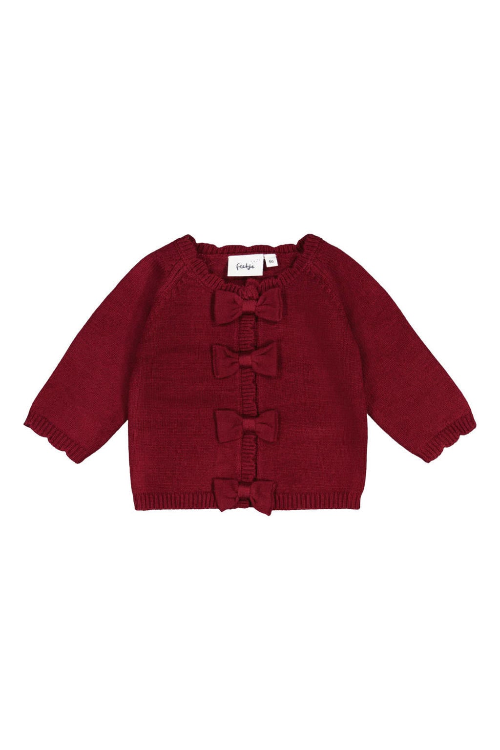 Feetje gebreid vest My Little Love - bordeaux