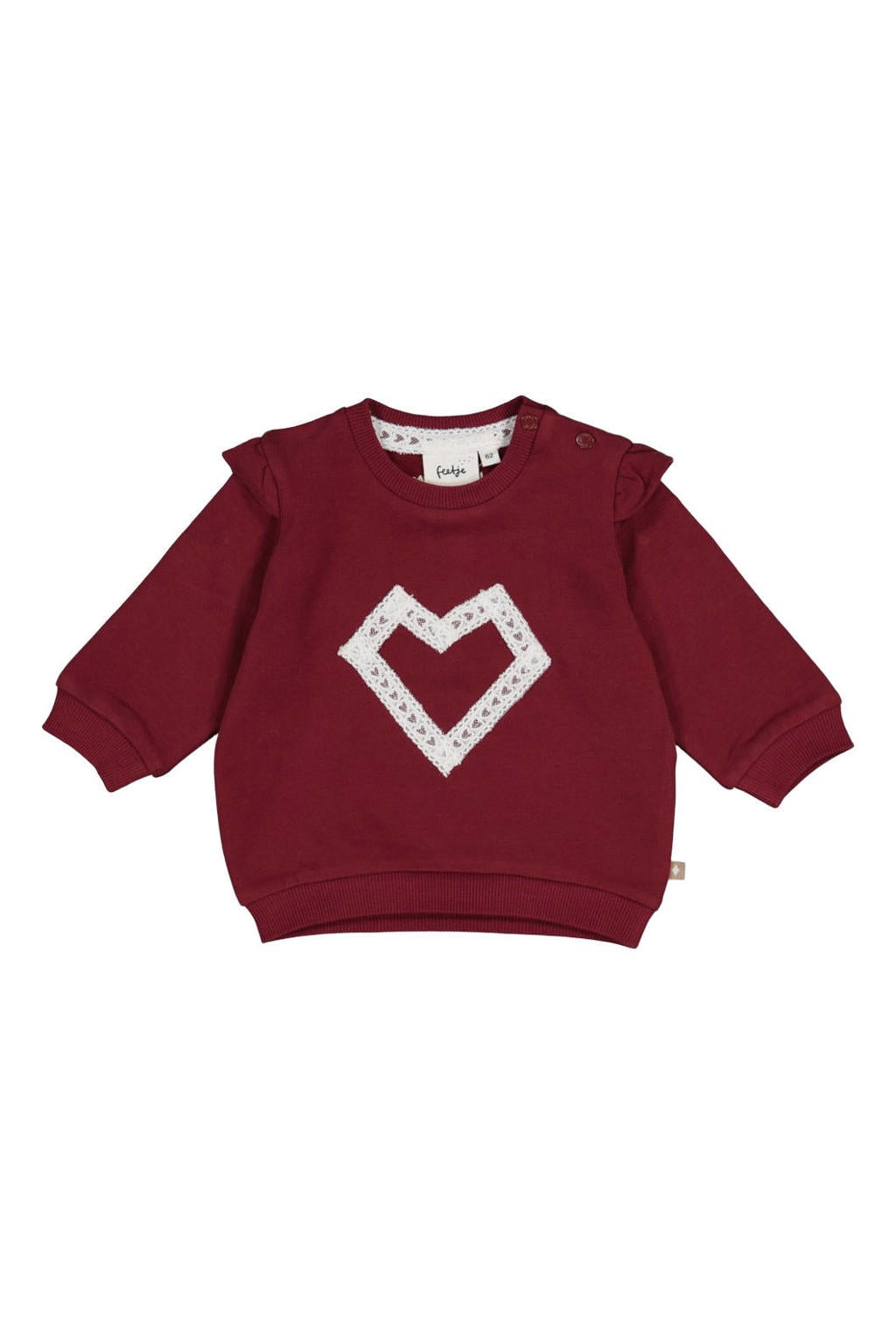 Feetje sweater My Little Love - bordeaux/wit