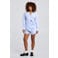 America Today blouse met krijtstreep - blauw