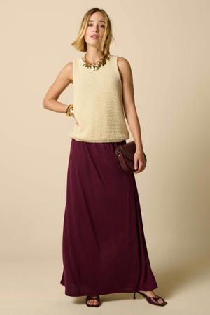 modal midi rok - donkerrood