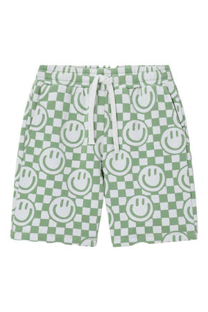 sweatshort met print - groen