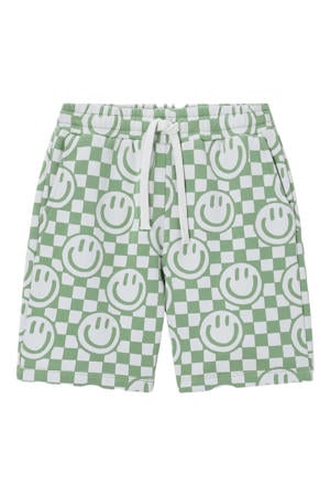 sweatshort met print - groen