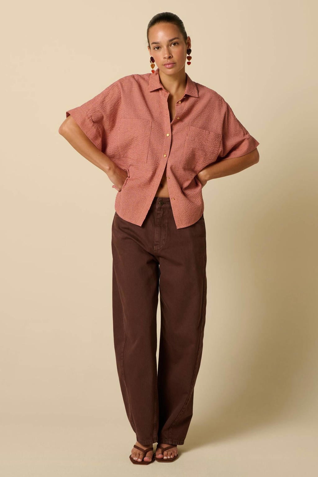 Sissy-Boy barrel jeans - donkerbruin