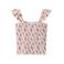 Mango Kids gebloemde mouwloze top met ruches en smockwerk - donkerrood