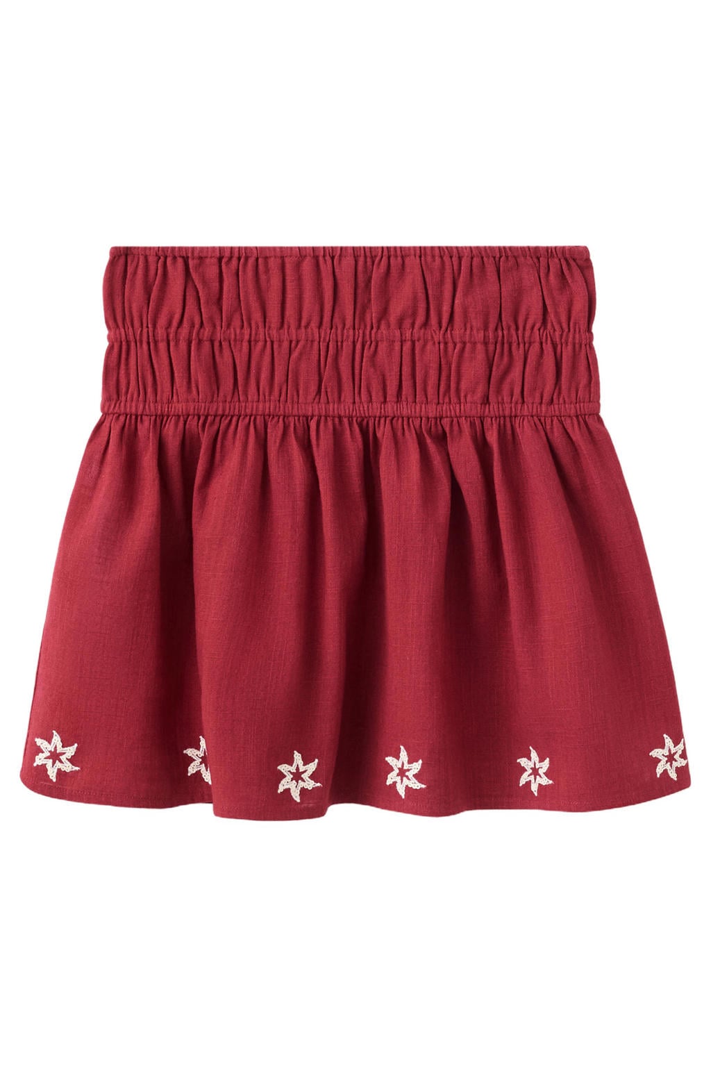 Mango Kids korte rok met borduursels - rood