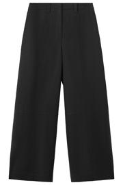 thumbnail: Mango wide leg regular waist broek met linnen - zwart