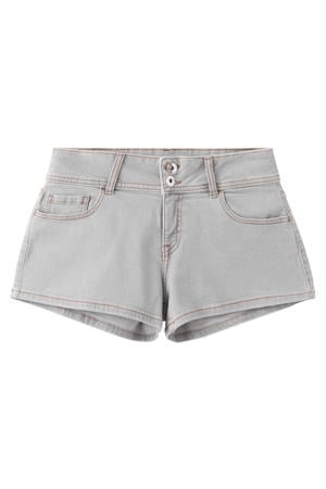 denim short - grijs