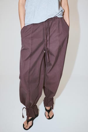 lyocel vezel barrel broek - paars