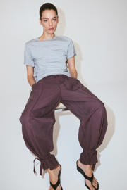 thumbnail: Mango lyocel vezel barrel broek - paars
