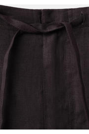 thumbnail: Mango straight leg broek met linnen - bruin