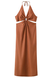 thumbnail: MANGO TEEN halter maxi jurk met cut-out - oranje