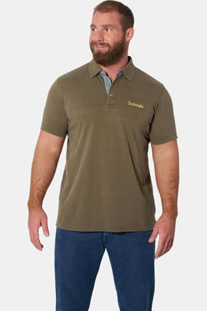 regular fit polo Plus Size - olijfgroen