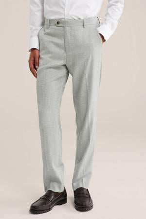 slim pantalon groen met textuur