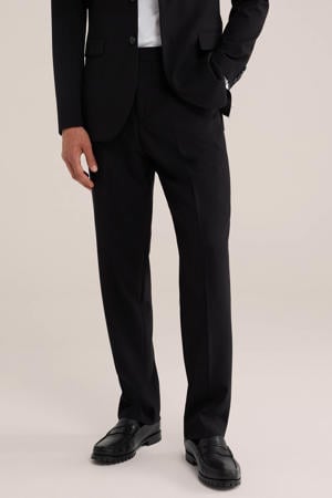 straight leg pantalon - zwart