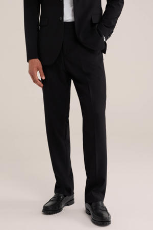 straight leg pantalon - zwart