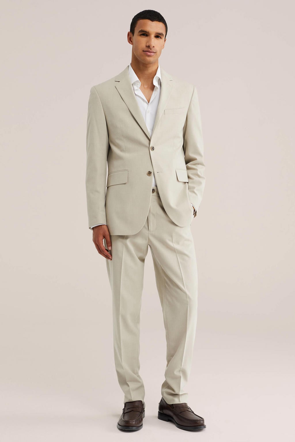 WE Fashion slim fit colbert - beige