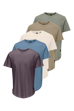 regular T-shirt multi - (set van 5)