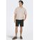 ONLY & SONS loose fit short met linnen donkerbruin