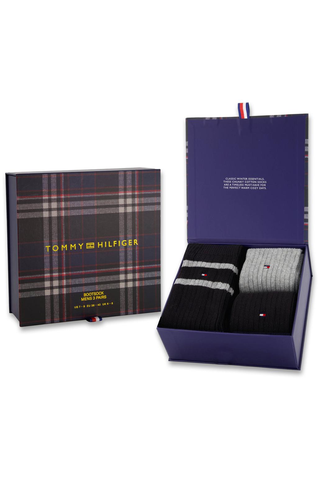 Tommy Hilfiger giftbox sokken - set van 3 zwart