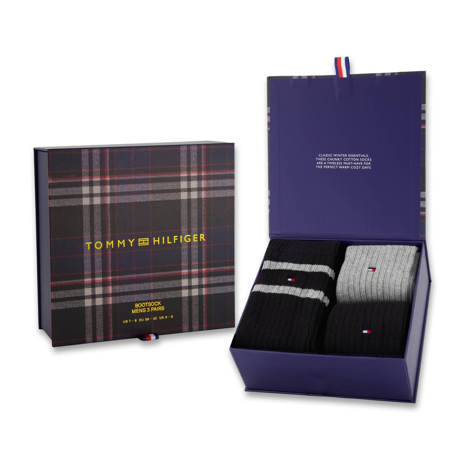 Tommy Hilfiger giftbox sokken set van 3 zwart