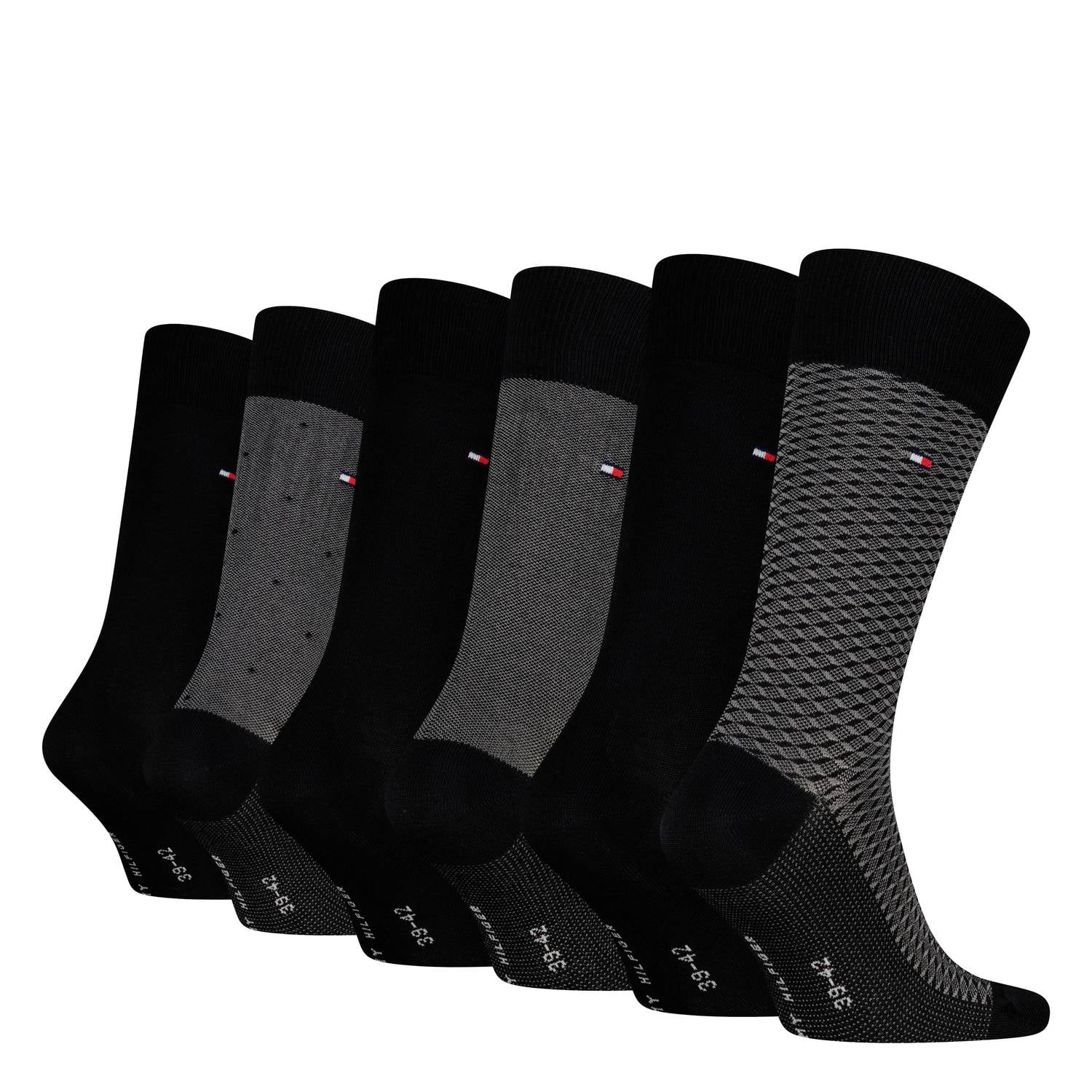 Tommy Hilfiger giftbox sokken set van 6 zwart