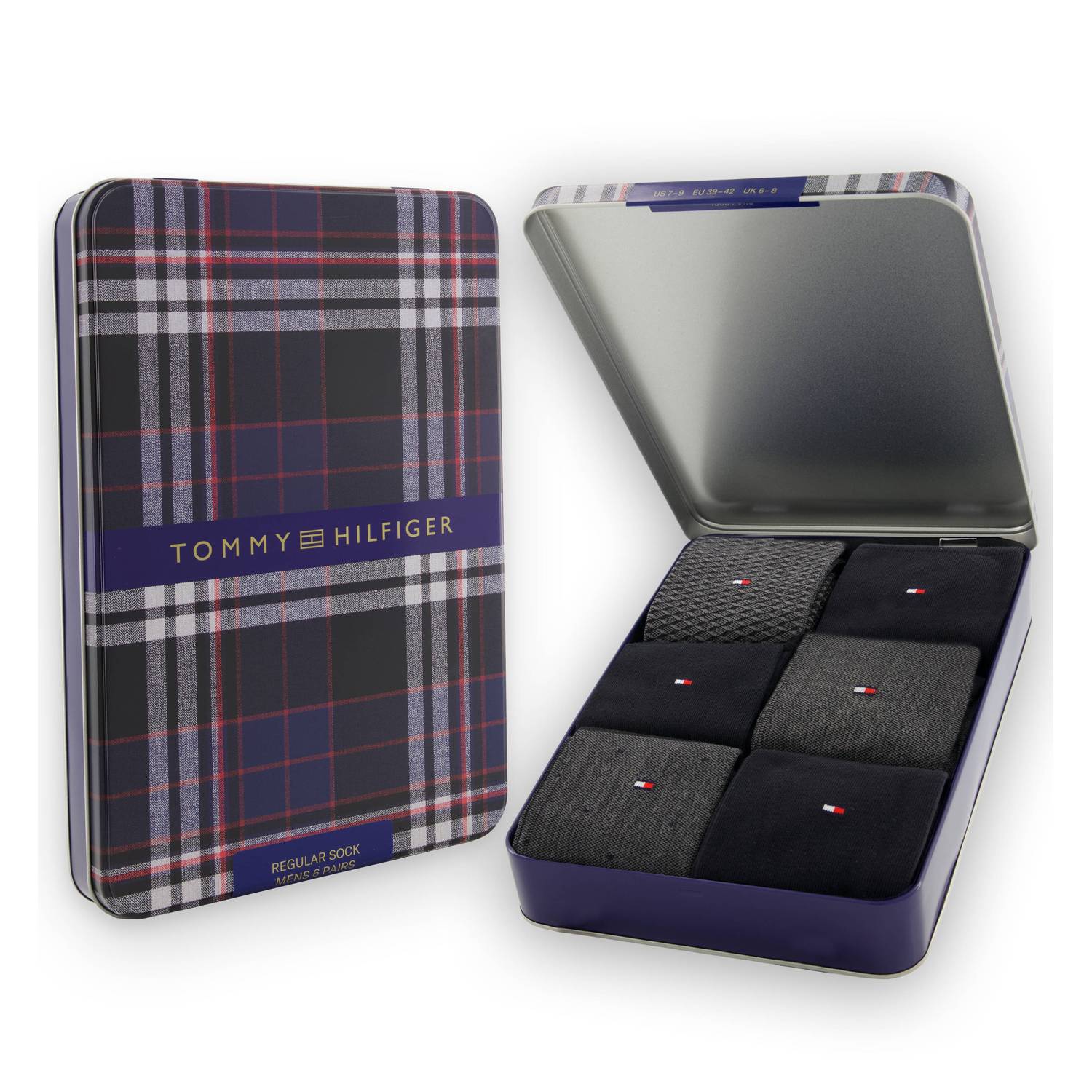 Tommy Hilfiger giftbox sokken set van 6 zwart