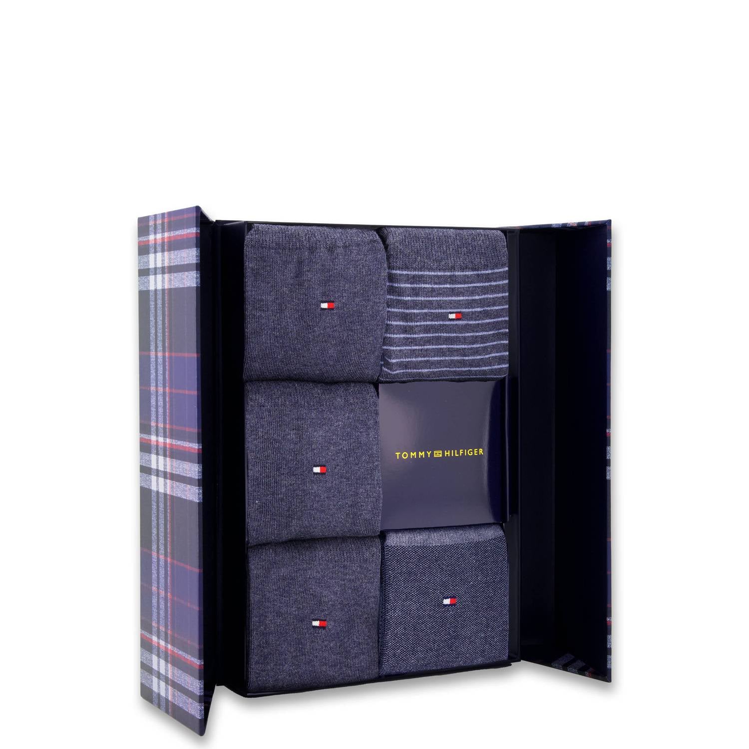 Tommy Hilfiger giftbox sokken set van 5 donkerblauw