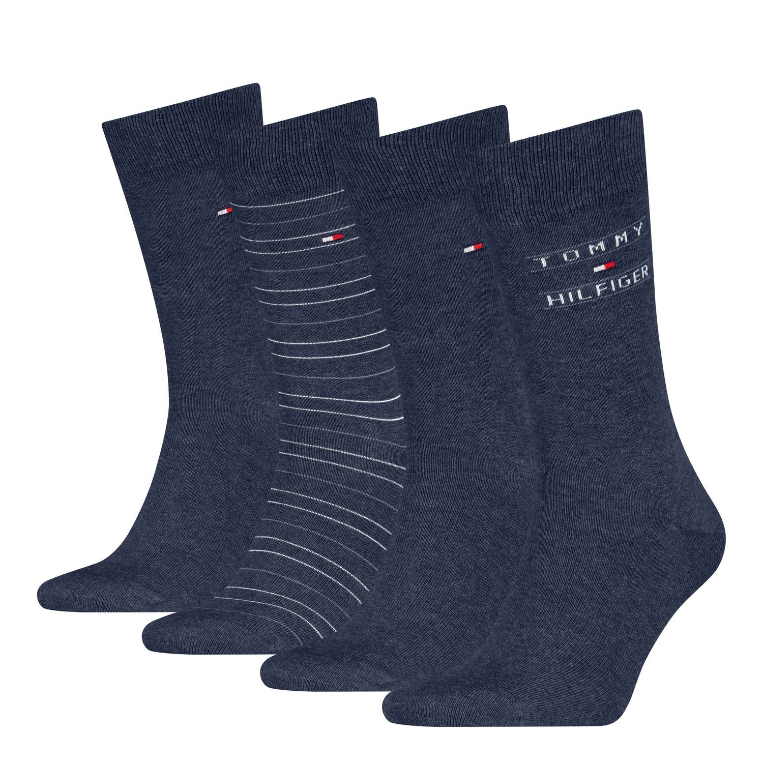 Tommy Hilfiger giftbox sokken set van 4 donkerblauw