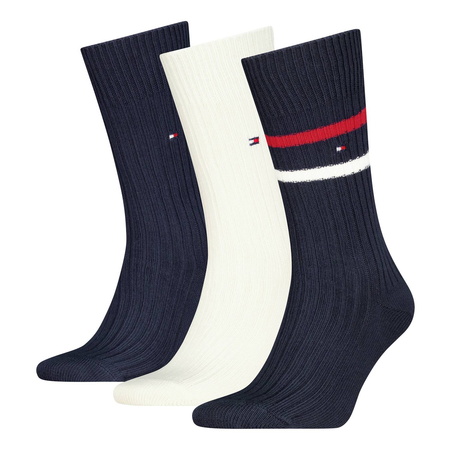 Tommy Hilfiger giftbox sokken set van 3 donkerblauw