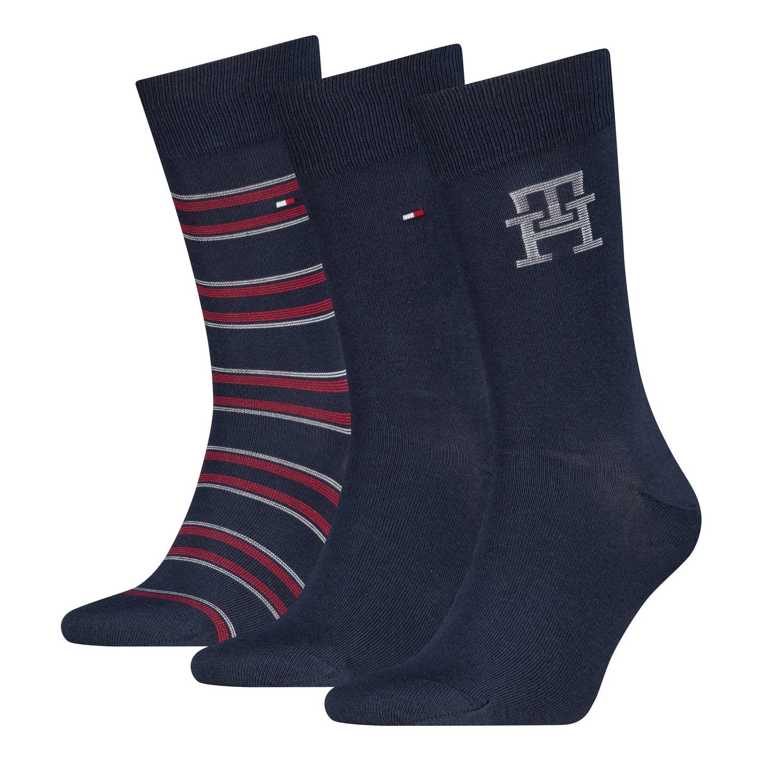 Tommy Hilfiger giftbox sokken set van 3 donkerblauw