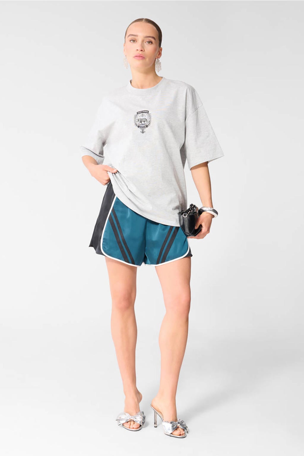 Shoeby T-shirt met print - lichtgrijs
