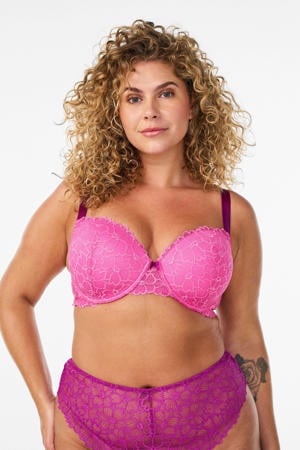 voorgevormde beugelbh Plus Size - roze