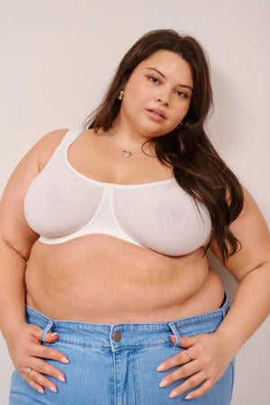 niet-voorgevormde beugel-bh Plus Size - wit