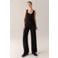 Lois linnen straight leg culotte - zwart
