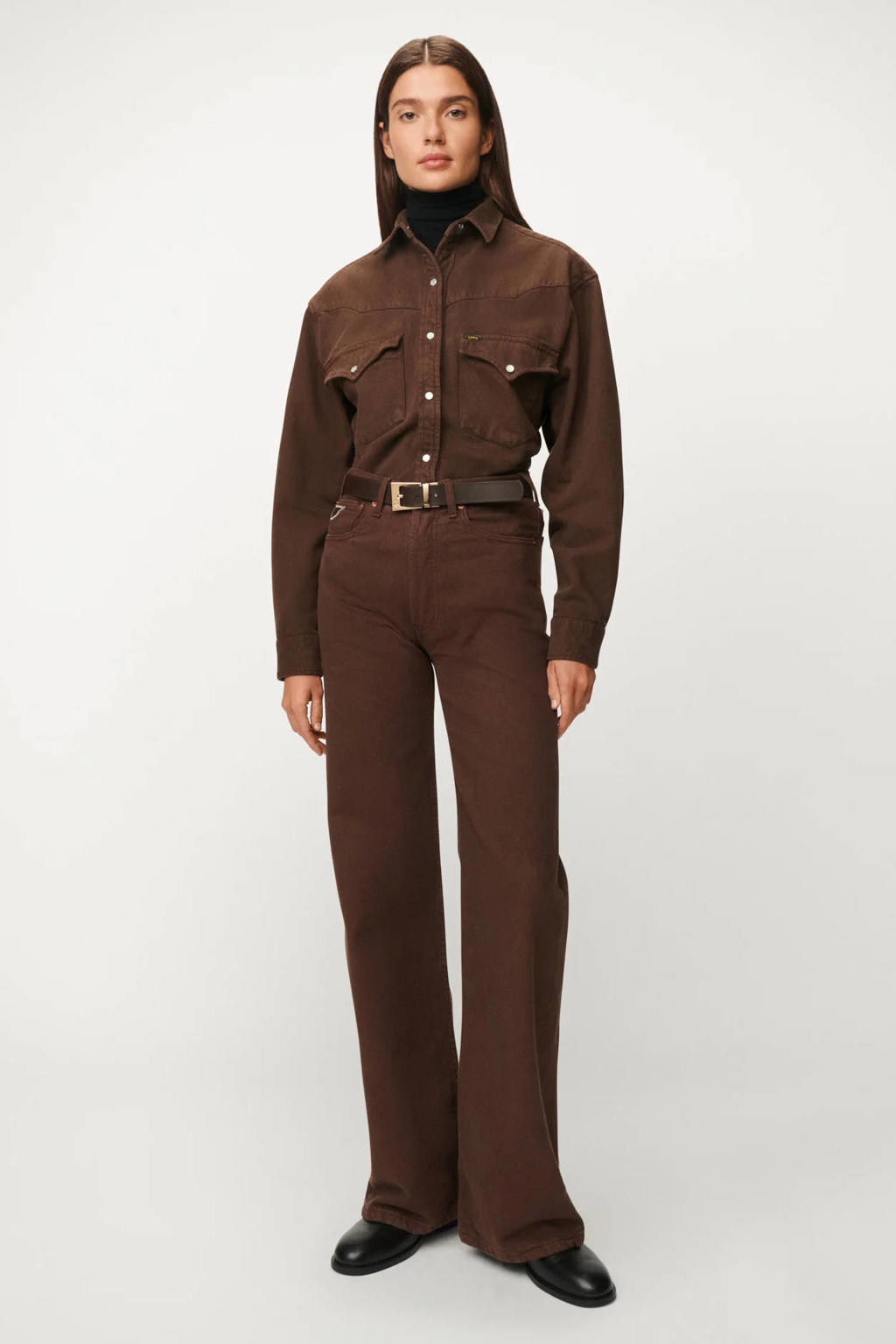 Lois wide leg jeans - bruin