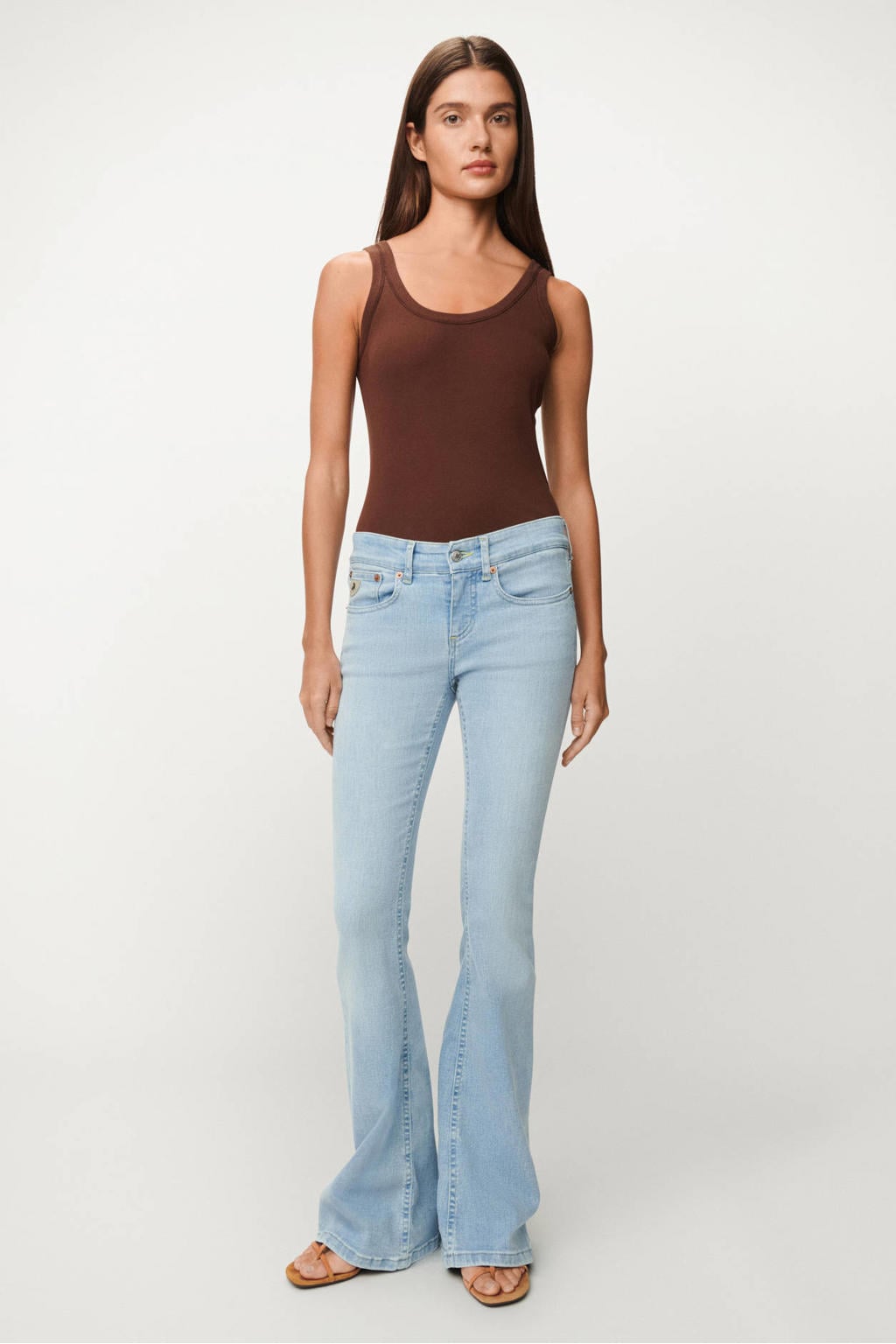 Lois Beverly 21 low flared jeans - lichtblauw