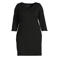 GREAT LOOKS midi jurk met V-hals zwart