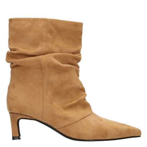 POSH by Poelman Laureen suèdelook laarzen met hak camel
