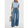 JOSH V wide leg jeans - lichtblauw