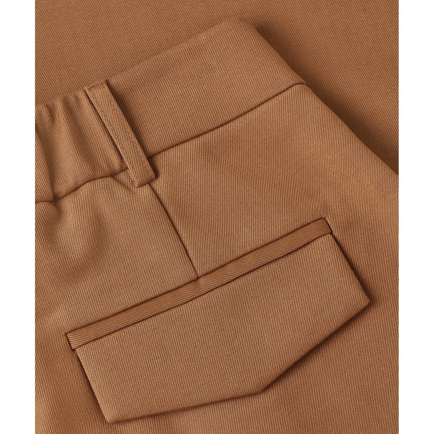 JOSH V barrel broek met plooien cognac