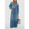 JOSH V denim blouse met slijtage - lichtblauw