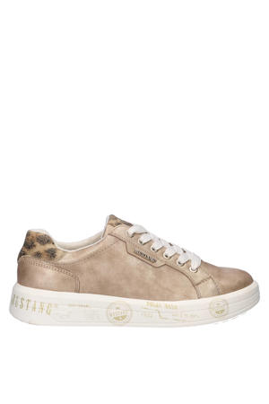 imitatieleren sneakers - zand