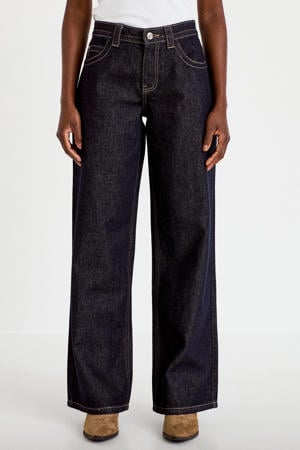 wide leg jeans - donkerblauw