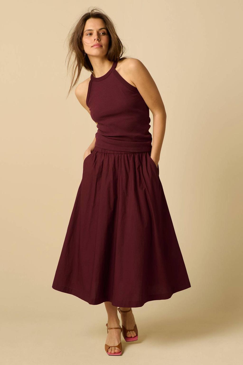 Sissy-Boy midi rok - donkerrood