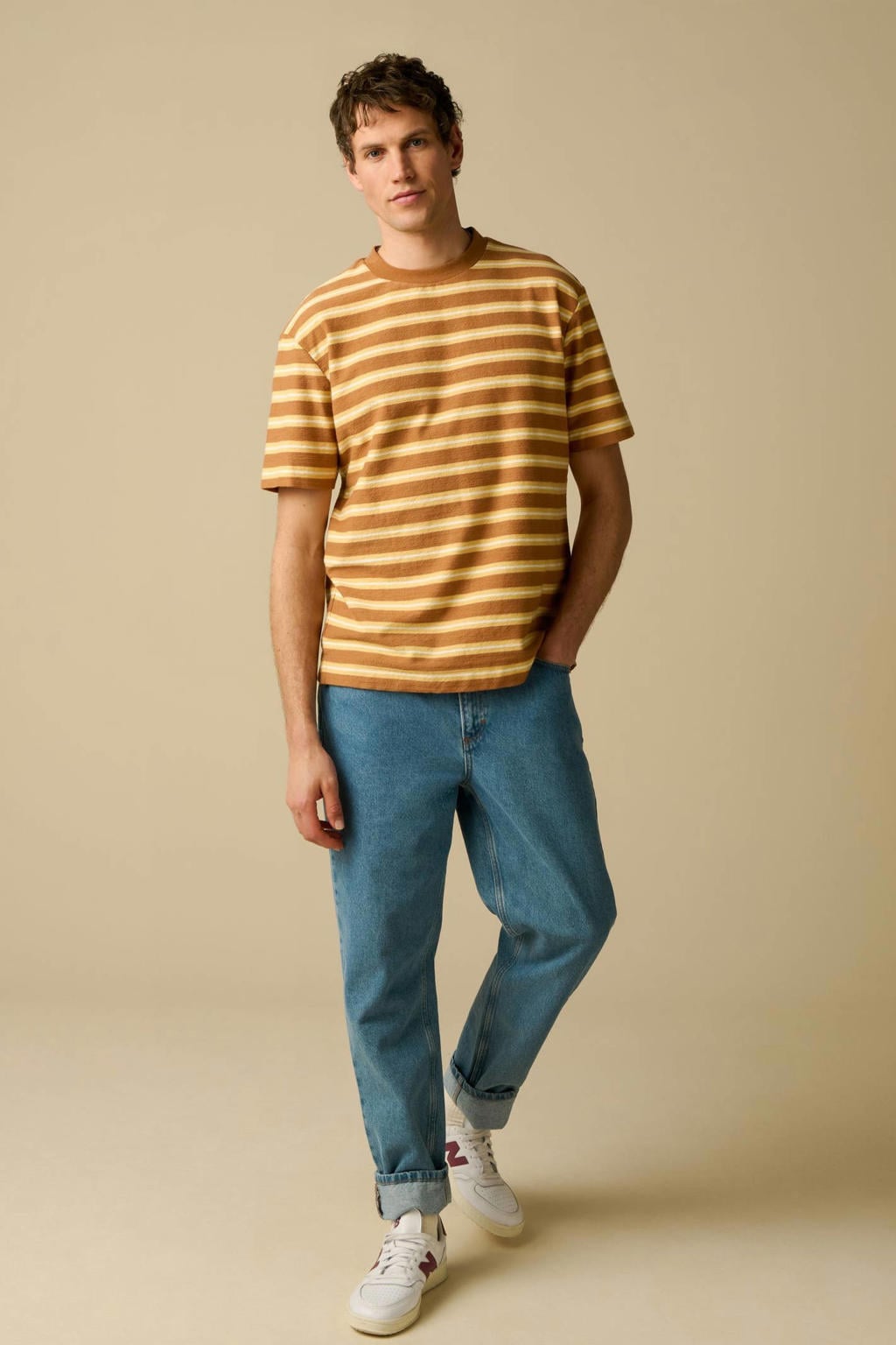 Sissy-Boy regular fit gestreept T-shirt - bruin