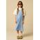 Sissy-Boy maxi zomerjurk met plooien - lichtblauw
